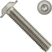 20 tornillos de cabeza plana con Brida y (ISR) - ISO 7380-2 TX- de acero inoxidable- A2 V2A